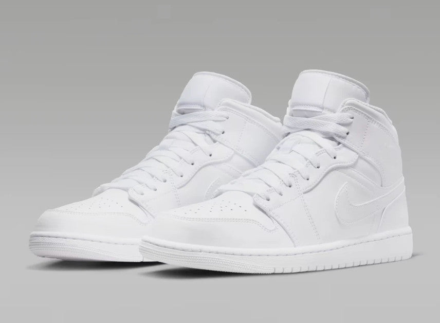 Size 10 - Air Jordan 1 Mid Triple White 554724-136