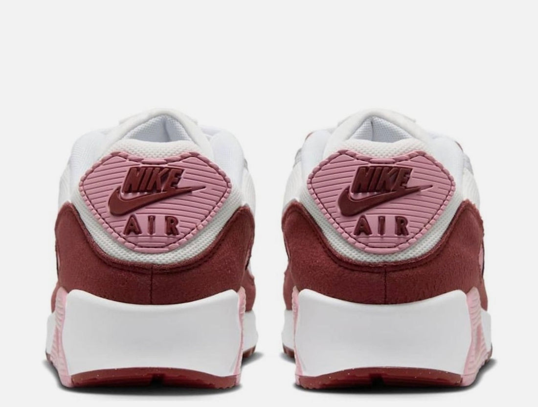 Size 7 - Women's  Nike Air Max 90 Dark Red Pink Gym Shoes Running HM9451-600