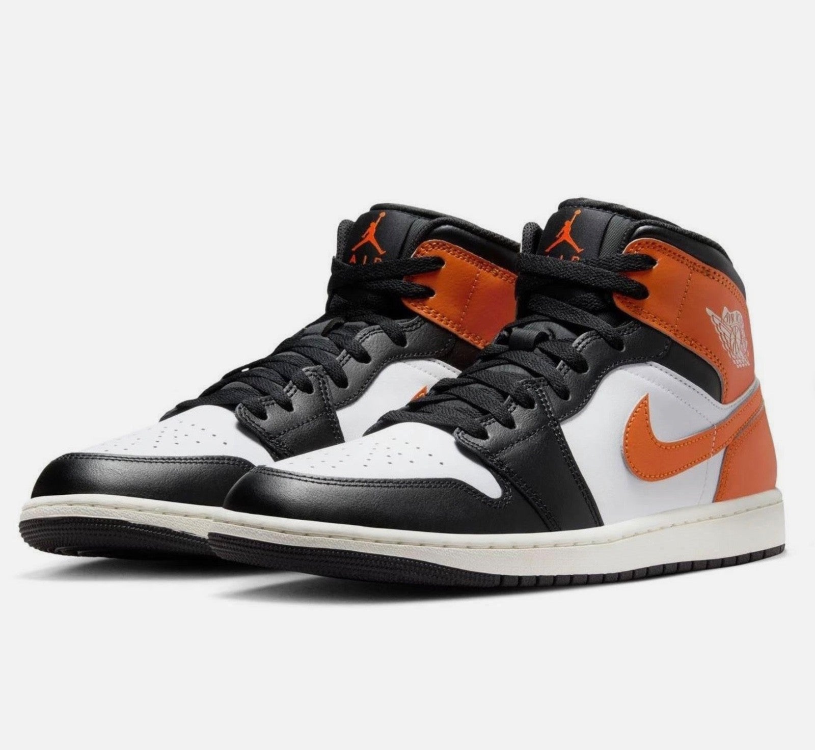 Size 10 - Men's Nike Air Jordan 1 Mid Black Toe Starfish DQ8426-801