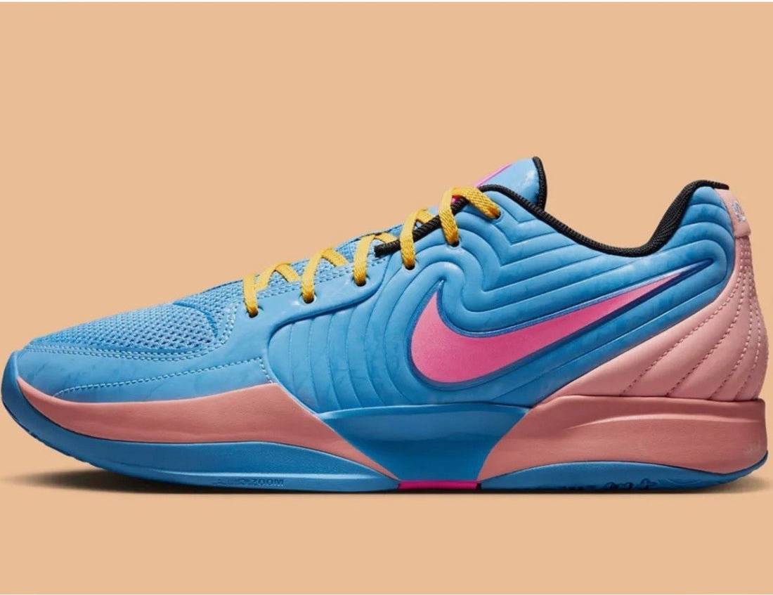 Size 10 - Men's Nike JA 2 Blue Breeze Hyper Pink Basketball Sneakers FD7328 403