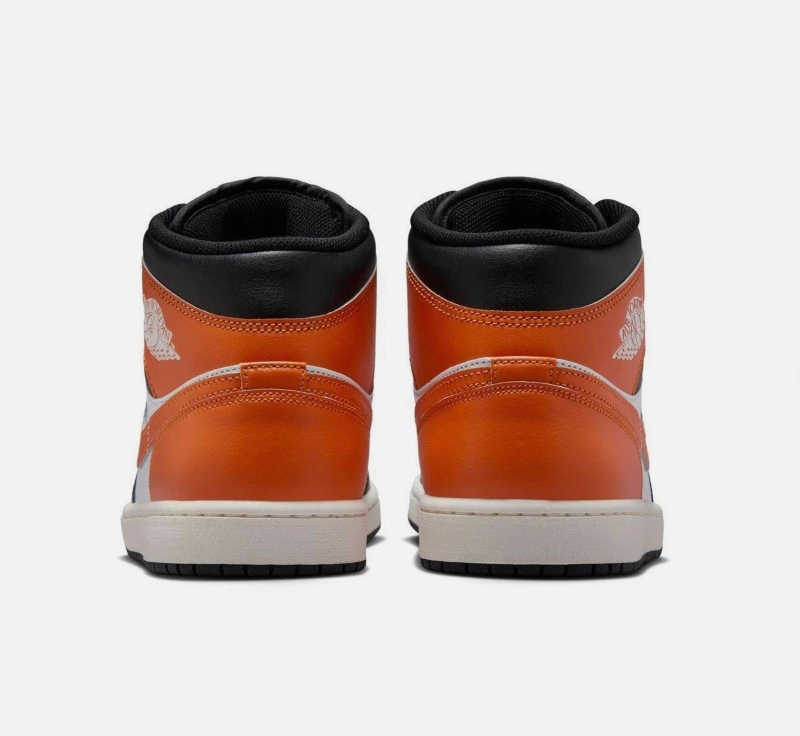 Size 10 - Men's Nike Air Jordan 1 Mid Black Toe Starfish DQ8426-801