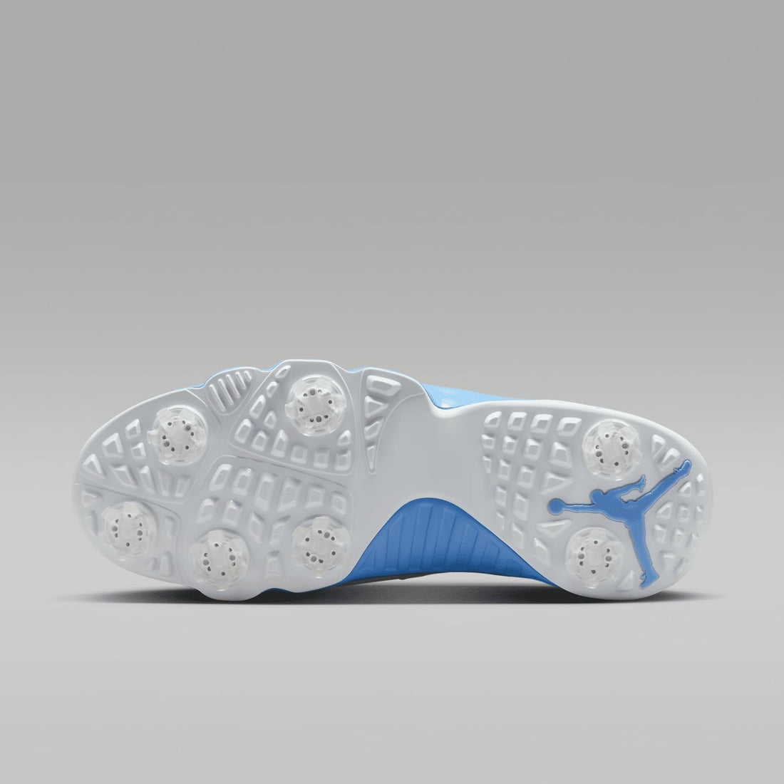 Air Jordan 9 G Golf Shoes (FJ5934-101, White/White/University Blue) Size 10