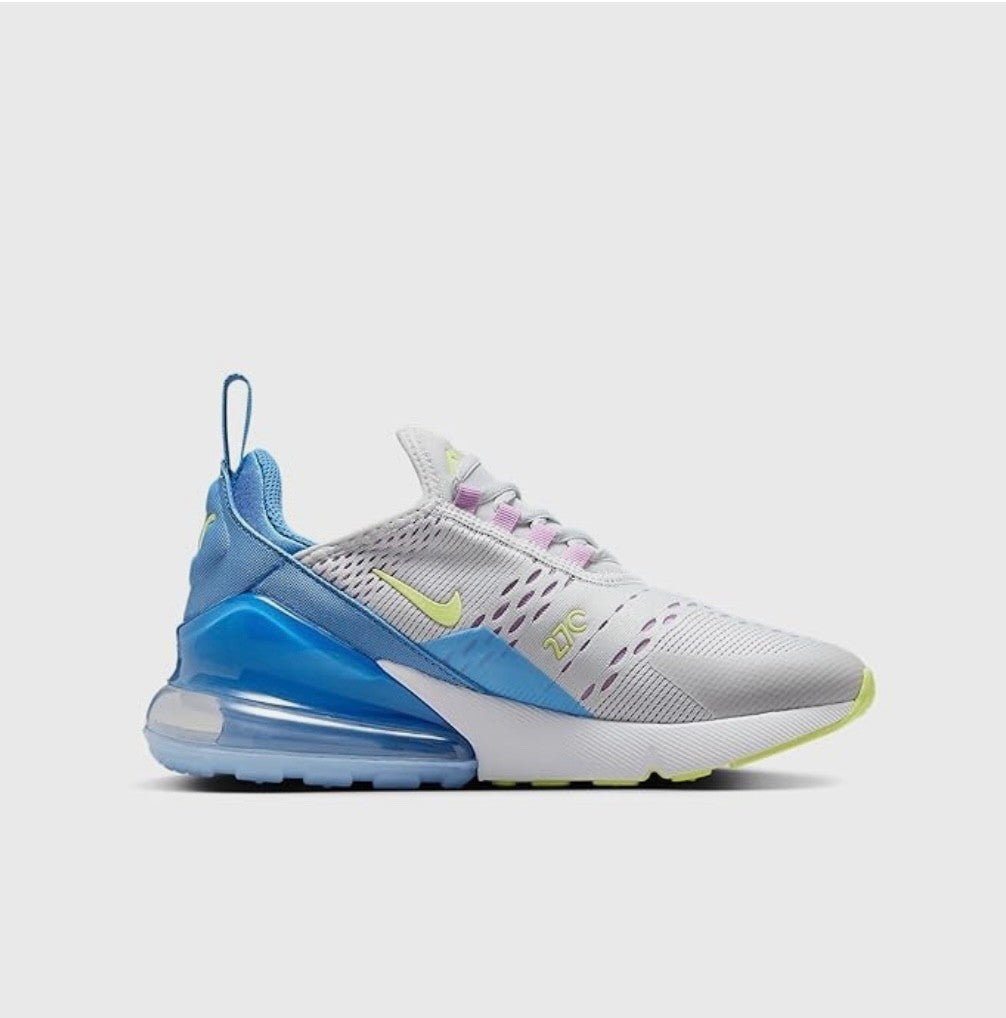 Size 6Y - Big Kid's Nike Air Max 270 BG Pure Platinum/LT Lemon Twist IB4401-043