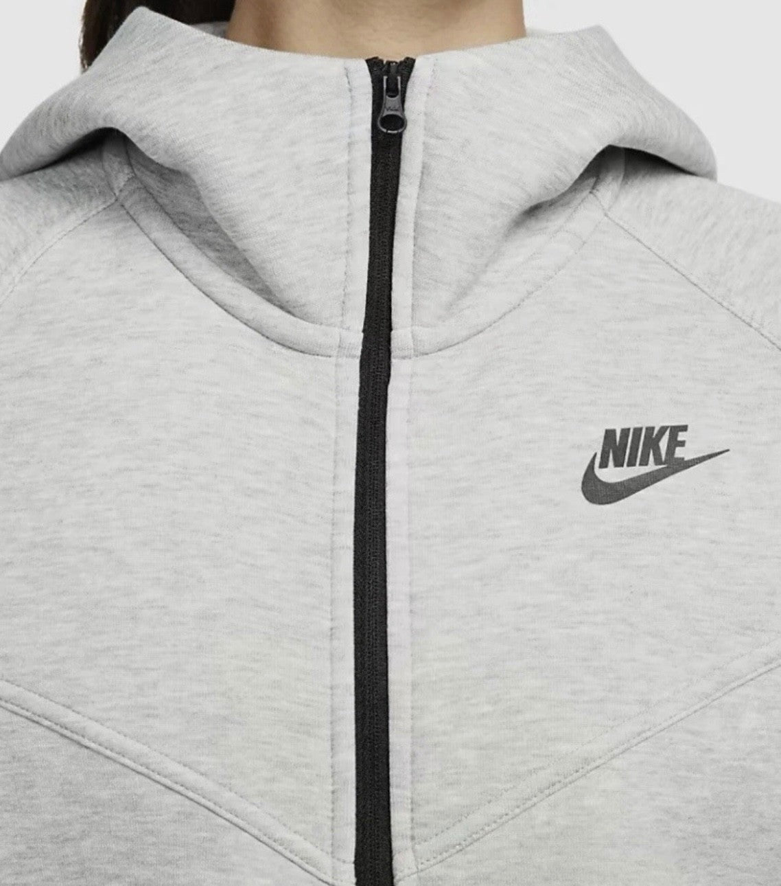 Size - Medium Women’s Tech Fleece Full-Zip Up Hoodie Grey FB8338-063