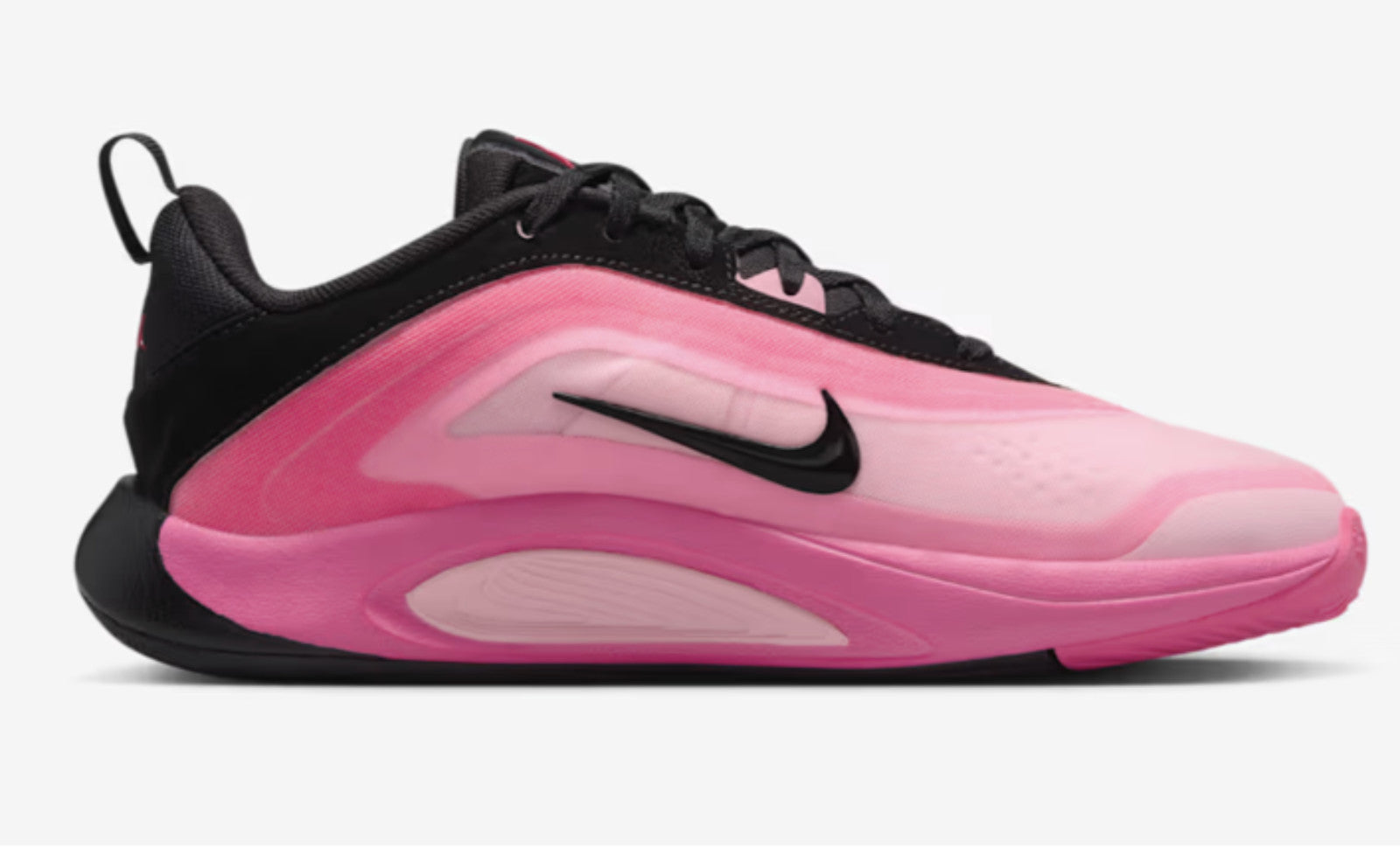 Size 10 - Nike A'One Black Hyper Pink Women's Basketball Shoes FZ8605-001
